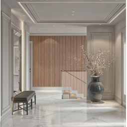 Стеновая реечная панель ПВХ Legno Орех Пекан Сливочный-foto2