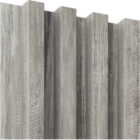 Стеновая реечная панель ПВХ Legno Санторини серый