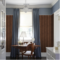 Стеновая реечная панель ПВХ Legno Орех пекан шоколад-foto2