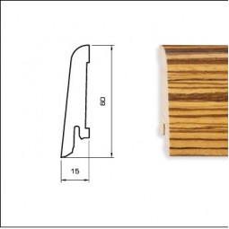 Плинтус Pedross 60x15мм Алюминий-foto2