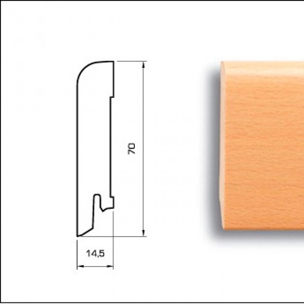Плинтус Pedross 70x15мм Венге 