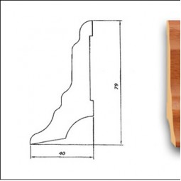 Плинтус Pedross 80x40мм Бук -foto2