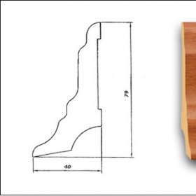 Плинтус Pedross 80x40мм Дуб -foto2