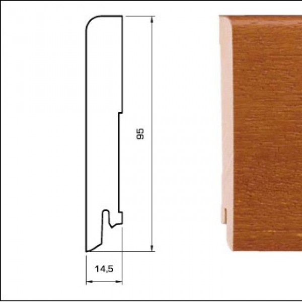 Плинтус Pedross 95х15мм Венге ориджинал 