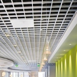 Потолок грильято Албес 100х100 белый матовый-foto2
