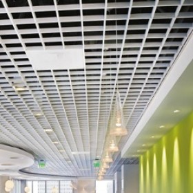 Потолок грильято Албес 100х100 белый матовый-foto2