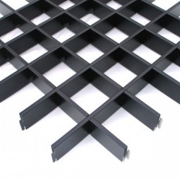 Потолок грильято Албес 100х100 черный-foto3