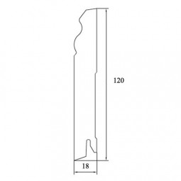 Плинтус Pedross MDF 120x18 фигурный-foto2
