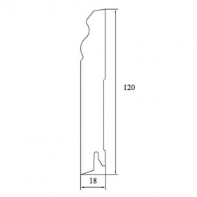 Плинтус Pedross MDF 120x18 фигурный-foto2