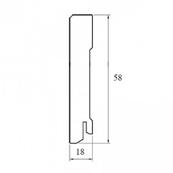 Плинтус Pedross MDF 58x18 прямой