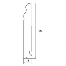 Плинтус Pedross MDF 70x18 фигурный-foto2